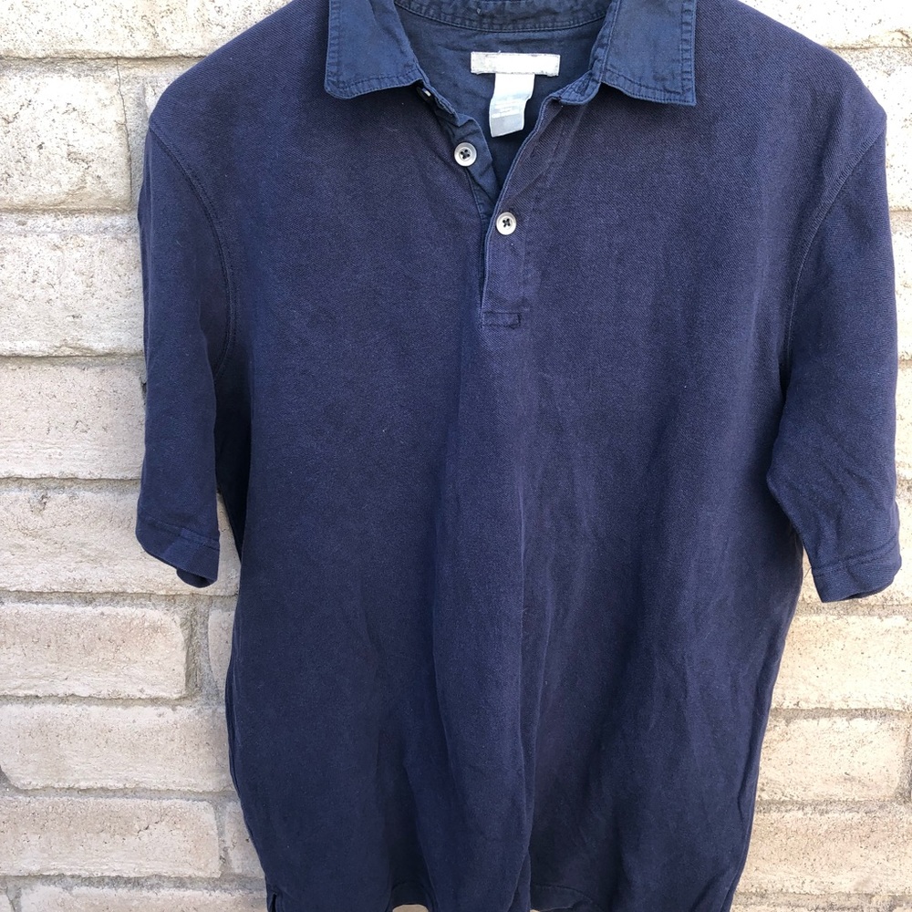 Vintage Marshall Fields polo shirt Men’s Fieldgear navy cotton short sleeve